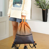 Drawstring Bag Gradient Color Sports Waterproof Drawstring Backpack
