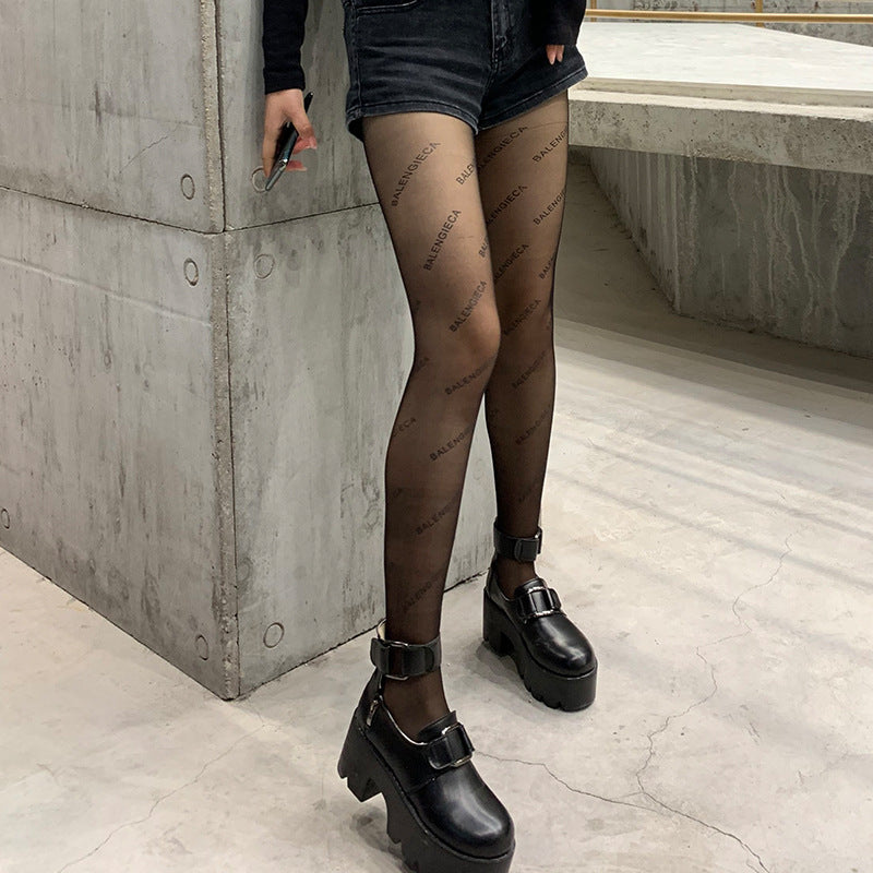 Women Legging Spring Alphabet Socks Women Romper Stockings