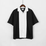 Cavempt Ce Life Cav @ Empt off Center Workwear Black and White Color Matching Short Sleeve Shirt