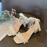 Nude Block Heel Sandals