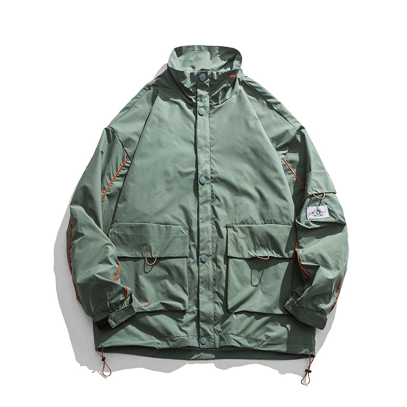 Letterman Jacket Outfit Senior Jackets Varsity Baseball Coat Casual Stand-up Collar Jacket Men's Spring and Autumn Baseball Uniform