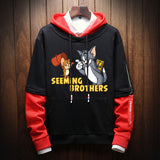 Tom and Jerry Hoodie Sweater for Male and Female Students Spring and Autumn Bottoming Shirt