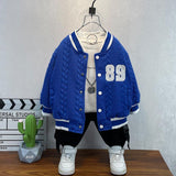 Toddler Boys Jackets Boys' Coat Spring and Autumn Children's Baseball Uniform