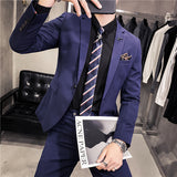 Seersucker Suit Slim Fit Two-Piece Suit Suit Men's Suit