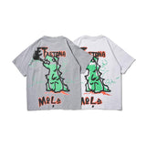 Men T Shirt Summer Casual Tops Men's Clothes Summer Wear Vintage Men's round Neck Short Sleeve Casual Loose Cartoon Printed T-shirt