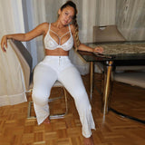 Women Plus Size Jeans Fashionable with Side-Slit Denim Skinny Pants