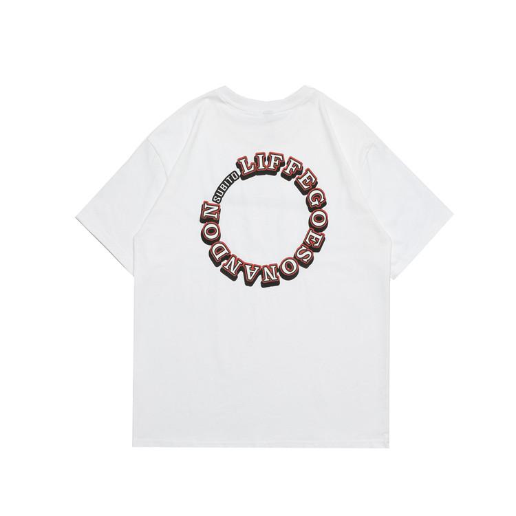 Men T Shirt Summer Casual Tops Men's Clothes Summer Wear Vintage Men's round Neck Short Sleeve Casual Loose Letter Printed T-shirt