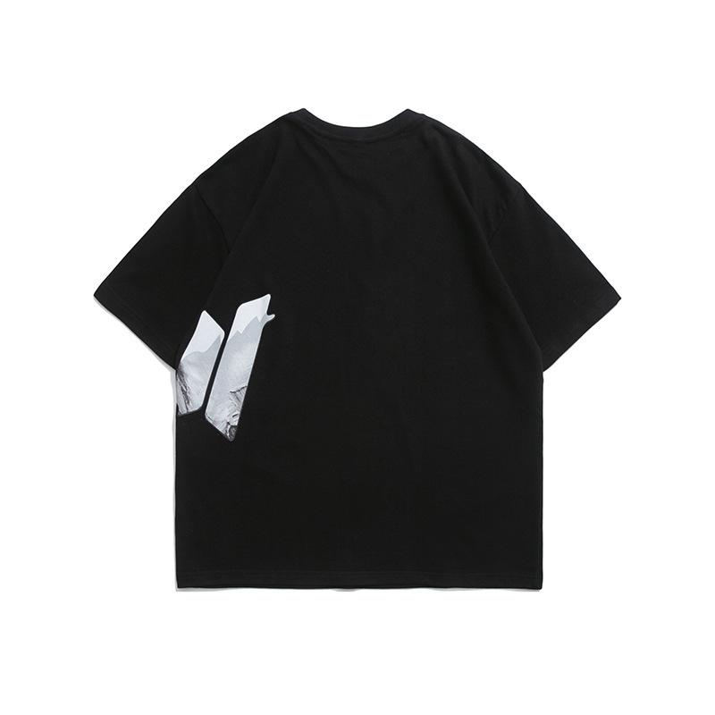 Men T Shirt Summer Casual Tops Men's Clothes Summer Wear Vintage Men's round Neck Short Sleeve Casual Loose Letter Printed T-shirt