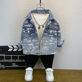 Toddler Boys Jackets Boys' Denim Jacket Spring and Autumn