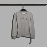 Off White Sweatshirts Long Sleeve round Neck Neck Sweater for Men and Women Autumn and Winter Gradient Arrow Print Series round Neck Sweater