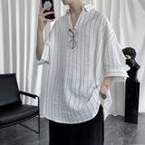 Men's Shirts Summer Men's Striped Shirt Shirt Large Size Men's Clothing