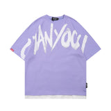 Men T Shirt Summer Casual Tops Letter Print Short-Sleeve T-shirt