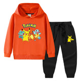 Children Pokemon Pikachu Hoodie & Pant Set Sweater Suit Cotton Trendy