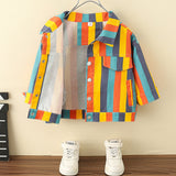 Toddler Boys Jackets Boys' Coat Spring and Autumn Striped