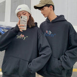Tom And Jerry Hoodie Spring Fleece-Lined Loose Hooded Top