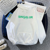Slogan Graphic Hoodie Cartoon Print Top Coat
