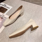 Nude Block Heel Sandals Chunky Heel Pumps