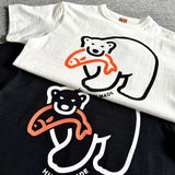 Human Made T-Shirt Polar Bear Slub Cotton Couple T-shirt