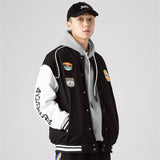 Dodgers Letter Man Jacket Outfit Senior Jackets Varsity Baseball College Coat Men's Spring and Autumn Loose