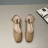 Nude Block Heel Sandals