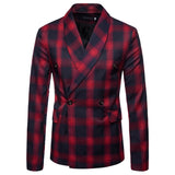 Double Brewed Seersucker Suit Spring and Autumn Men's Casual Slim Fit Large Size Jacket