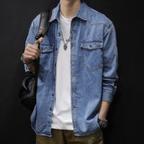Denim Shirts Spring and Autumn Coat Men's Casual Loose Shirt