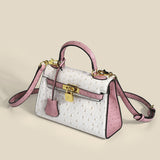 Jackie Kennedy Bag Kelly Bag Ostrich Grain Handbag Shoulder Crossbody Bag