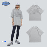 Blackair T Shirt Embroidered Letter T-shirt Loose round Neck Bottoming Shirt