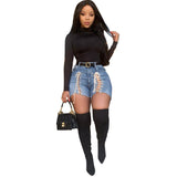 Women Denim Shorts Stretch Jeans Shorts Lace-up Shorts for Women