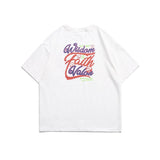 Men T Shirt Summer Casual Tops Men's Clothes Summer Wear Vintage Men's round Neck Short Sleeve Casual Loose Letter Printed T-shirt