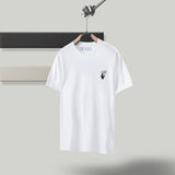 Off White T Shirt Ow Men's  Owt Women's ShortSleeved Cotton Back Arrow Round Neck Loose Tshirt