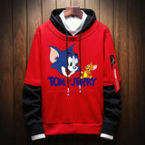 Tom and Jerry Hoodie Sweater for Male and Female Students Spring and Autumn Bottoming Shirt