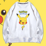 Men and Women Pokemon Pikachu Hoodie Pickup Its Crew Neck Pullover Sweatshirt
