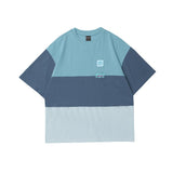 Men T Shirt Summer Casual Tops Loose Color Matching Half Sleeve