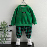 Toddler Boys Sweater Boys' Suit Spring and Autumn Two Piece Set