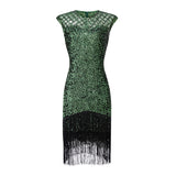 The Great Gatsby Daisy Dress Women's Sexy Dress Fashion plus Size Pure Color Sequins