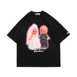 Men's T Shirt Summer Casual Tops Cartoon Printed Short Sleeve T-shirt Men's round Neck Half Sleeve Street Fashion Loose Couple Half Sleeve