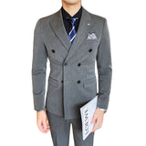 Double Brewed Seersucker Suit Men's Casual Slim Fit Blazer