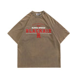 Blackair T Shirt Retro Alphabet Printed Loose T-shirt