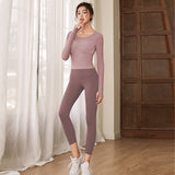 Moisture Wicking Shirts Yoga Clothes Fall/Winter Quick Drying Clothes Suit for Women