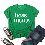 Boy Mama T Shirt Mama Printed Short Sleeve T-shirt