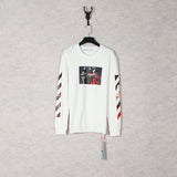 Off White Long Sleeve Round Neck Sweater Autumn And Winter Caravaggio Oil Painting Printing Crew Neck Pullover Sweatshirt
