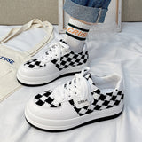 Cow Print Hey Dude Shoes Chessboard Plaid Leisure Slip on Casual Shoes Pink Platform Women's Board Shoes