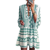 Beth Dutton Bohemian Dress Winter Autumn Midi Dresses Geometric Printed Maxi Dress