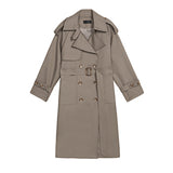 Beth Dutton Outfits Trench Coat for Women Mid-Length British Style Spring and Autumn Loose Cargo Waist Trimming Coat Women