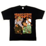 Travis Scott Shirt Hip Hop Loose Printed Short-Sleeved T-shirt Vintage