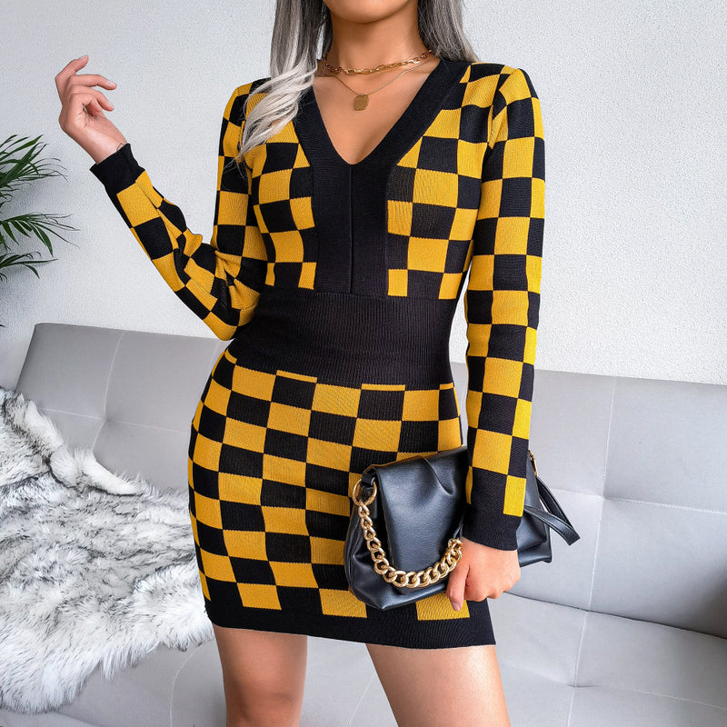 Sweater Dress Outfit With tights 2 Piece Set Knitted Dress