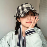 Vintage Check Baseball Cap