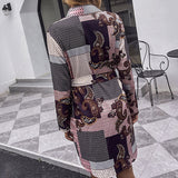 Beth Dutton Bohemian Dress Winter Autumn Midi Dresses Waist-Tight Mid-Length Women's Long-Sleeved Skirt