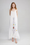 Women Dresses Embroidered Floral Sexy Sling Maxi Dress